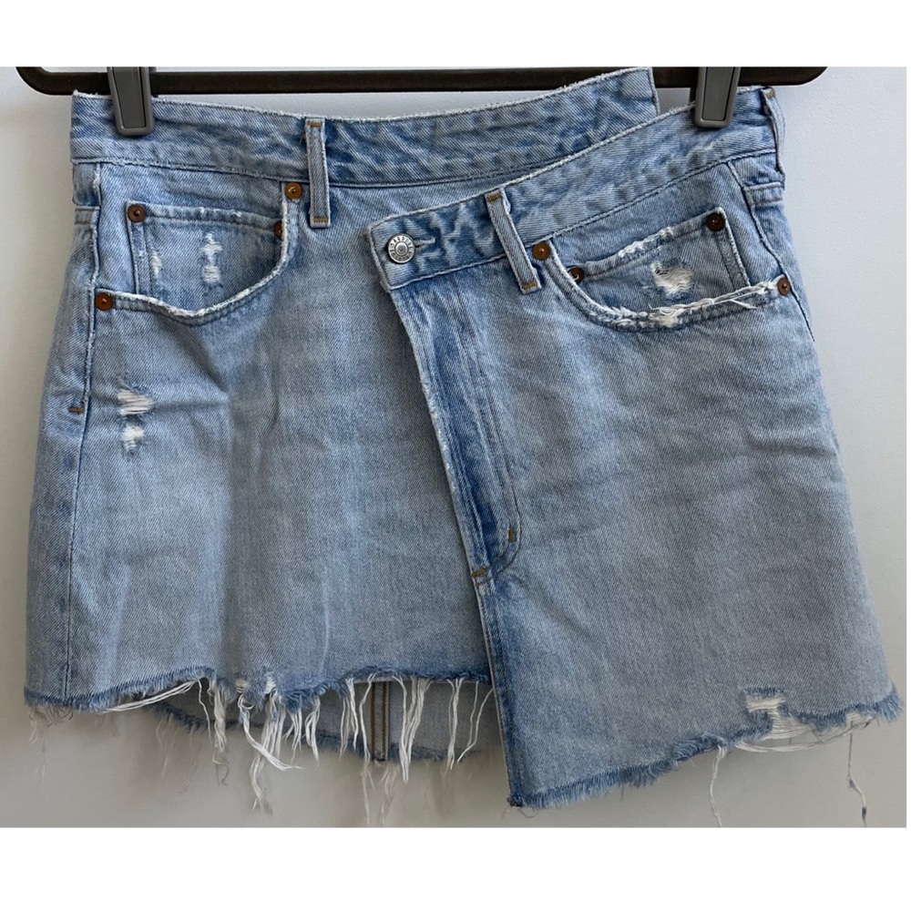 Agolde Cross Crossed Jean Skirt